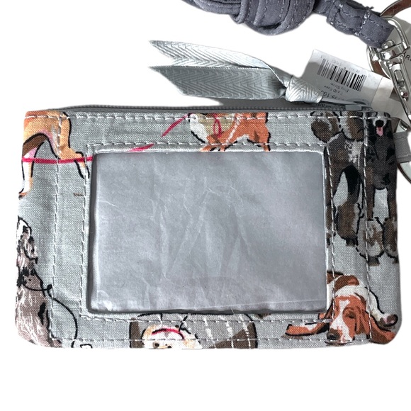 Vera Bradley Dog Show Zip ID and Lanyard Gray Grey - Picture 5 of 6